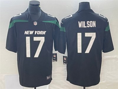 New York Jets #17 Garrett Wilson Black Vapor Limited Jersey